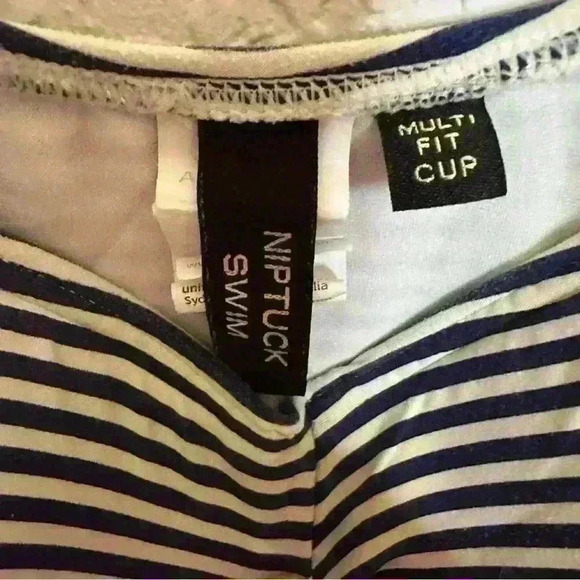 NipTuck Tankini Swim Ahoy Foil Twist Front Two Piece Slimming Ruched Suit Set - Picture 7 of 8